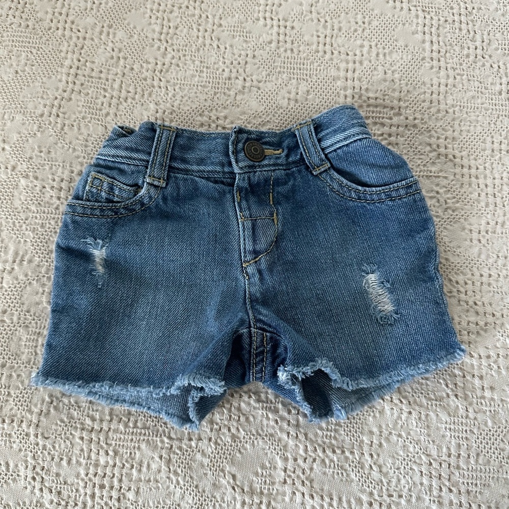 Gymboree Baby Elastic Waist Denim Shorts - Blue